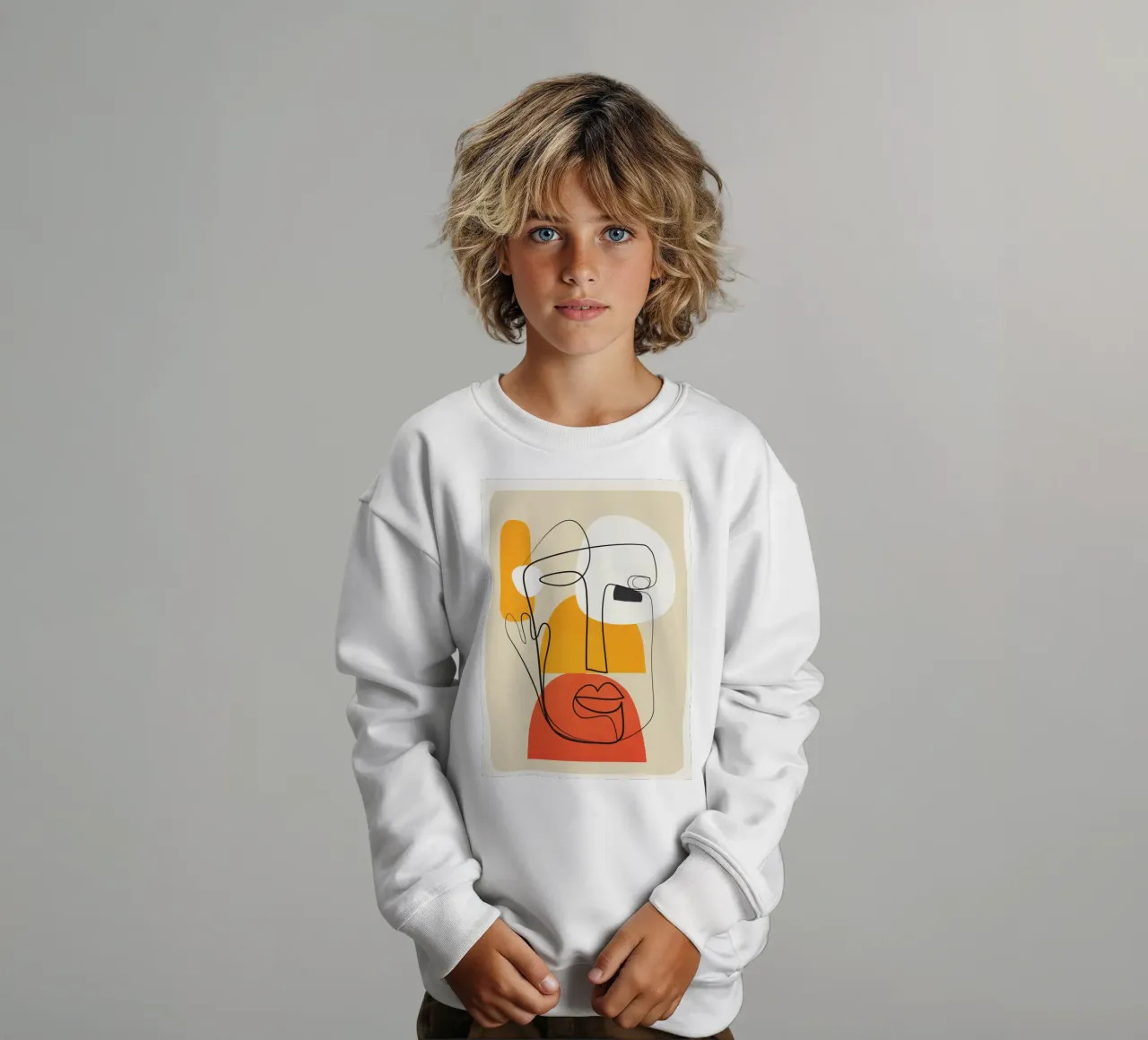 Abstract Faces kids sweatshirt by cityart
