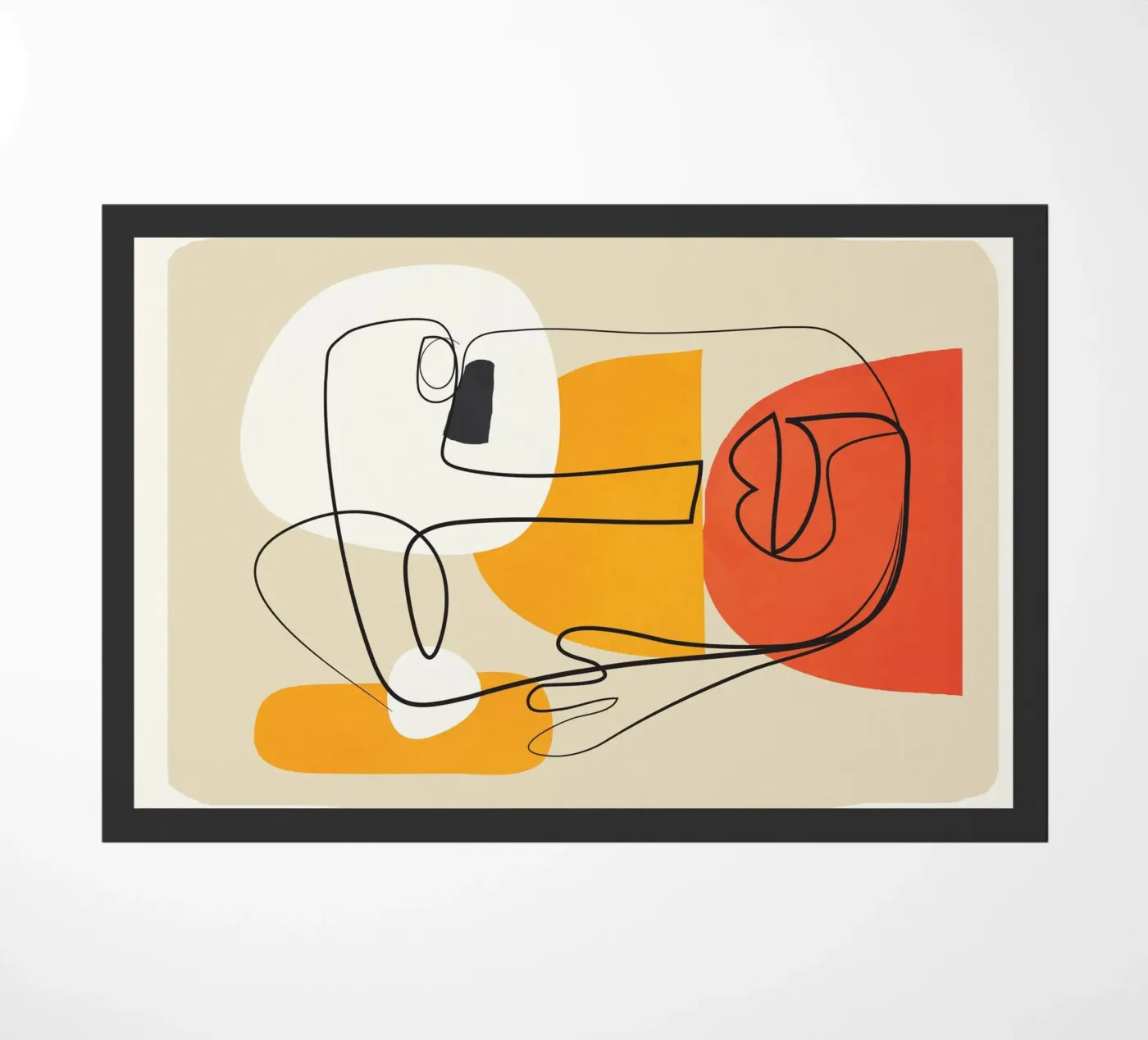 Abstract Faces deurmat van cityart