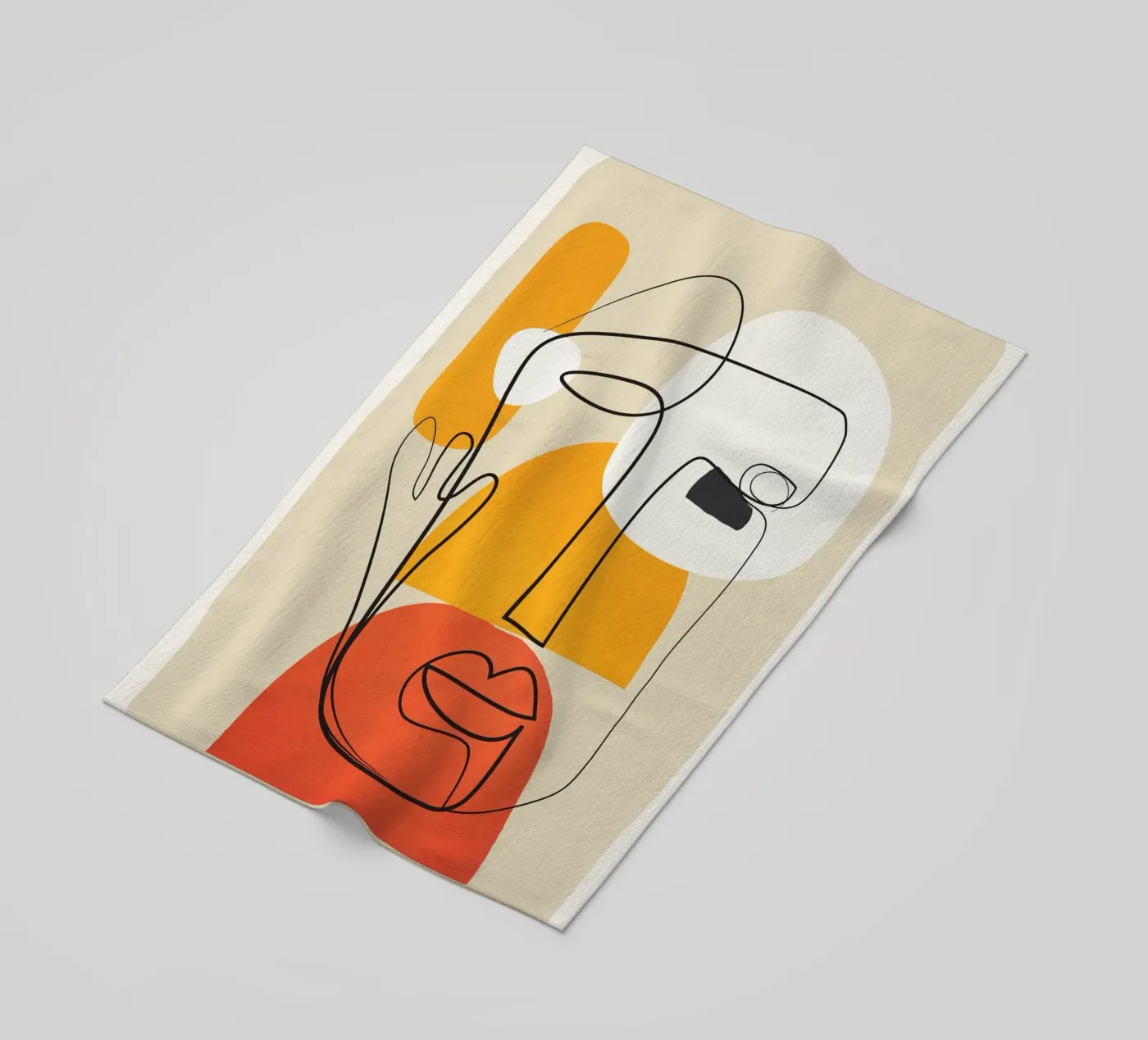 Abstract Faces Strandtuch von cityart