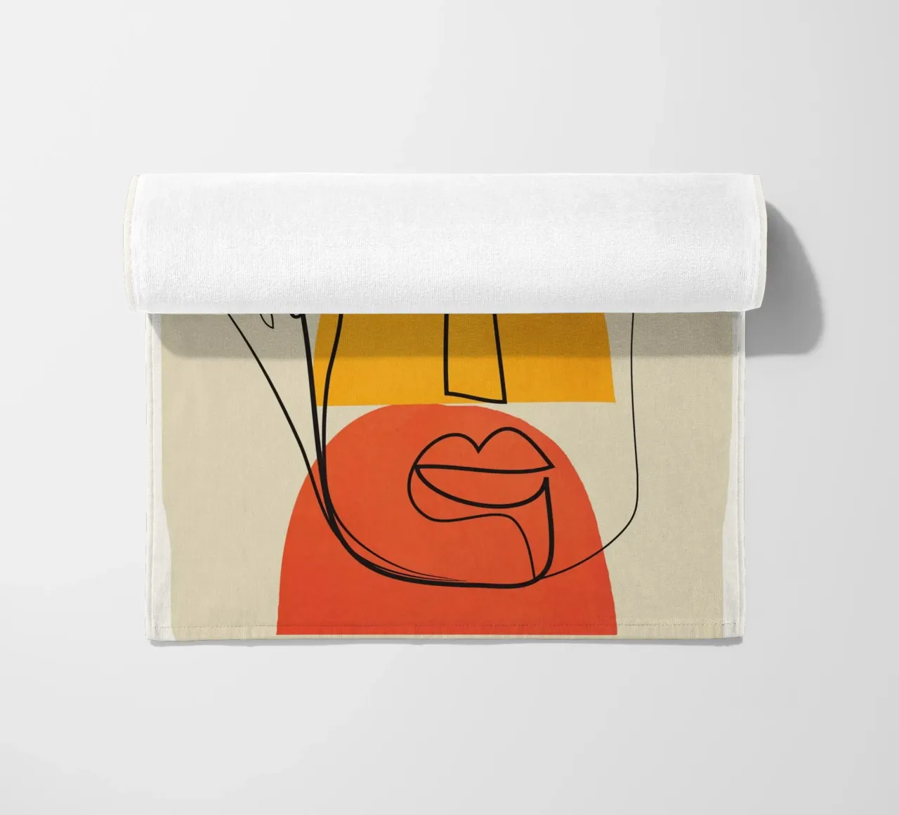 Abstract Faces beach towel by cityart