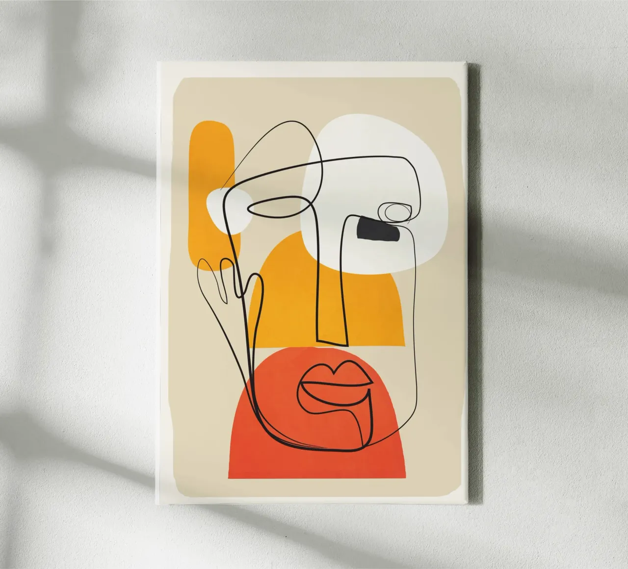 Abstract Faces canvas with Floater frame by cityart