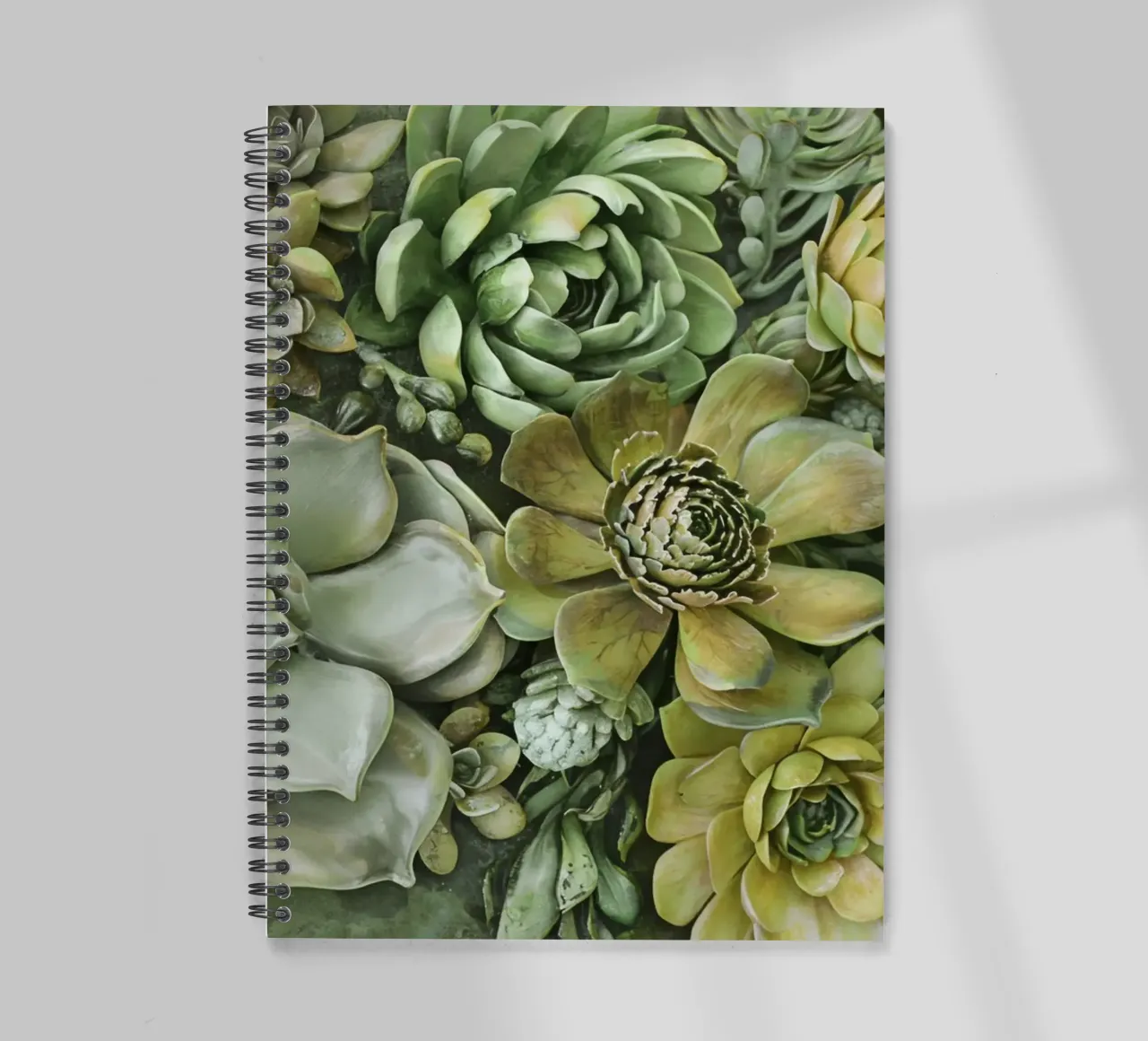 Giardino verticale di succulente botaniche verdi diario ad anelli da Andrea Haase Floral Passion