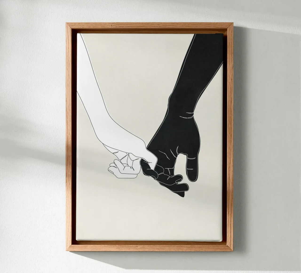 Pinky Promise II tela con Cornice a cassetta da Nadjaa
