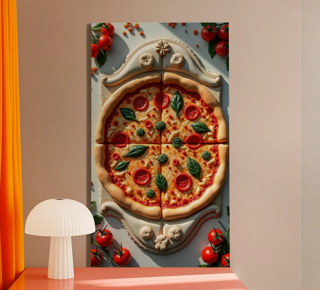 Pizza Marmor Leinwand von CASTILO