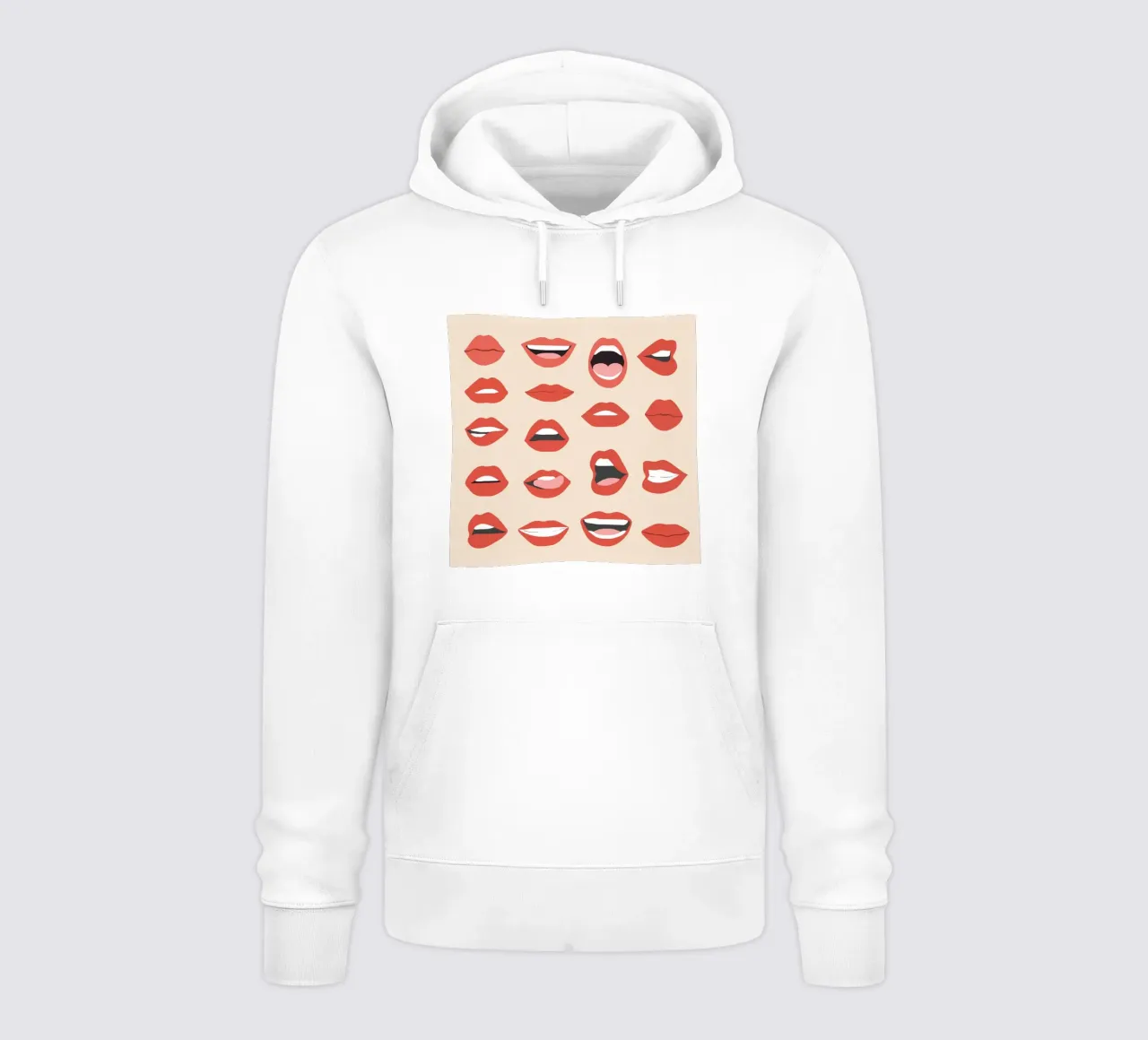 Lips III felpa con cappuccio da Nadjaa