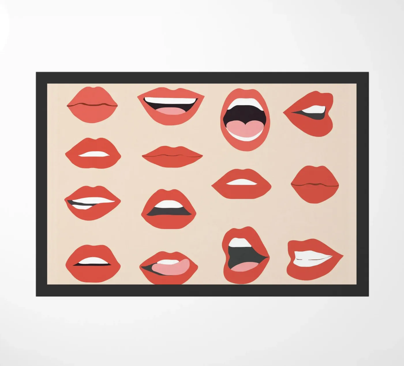 Lips III doormat by Nadjaa
