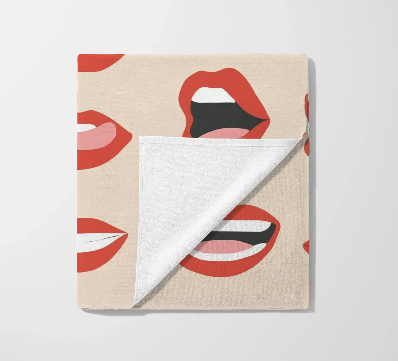 Lips III beach towel by Nadjaa
