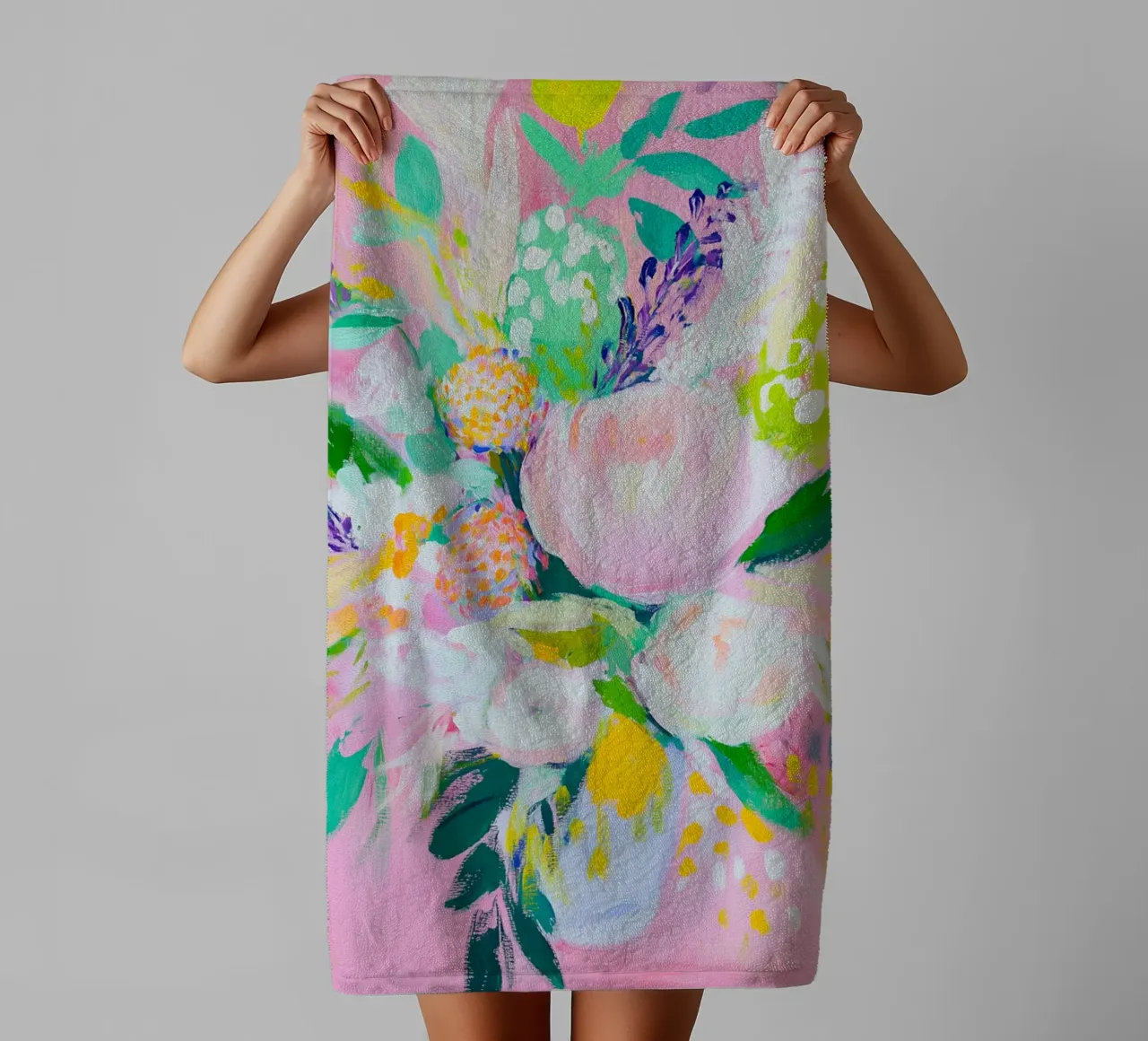 Missed spring bouquet towel by Carinaprint