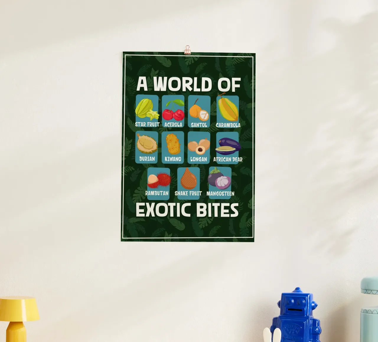 Un mondo pieno di frutti esotici poster da pixelbull - medieval art and more