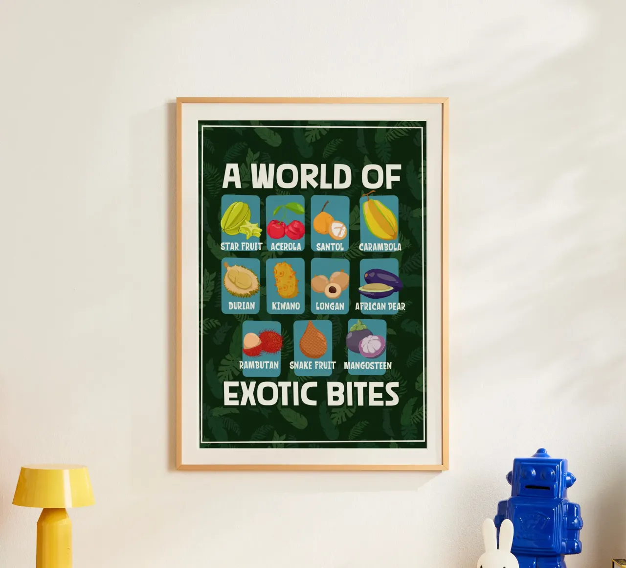 Un mondo pieno di frutti esotici poster da pixelbull - medieval art and more