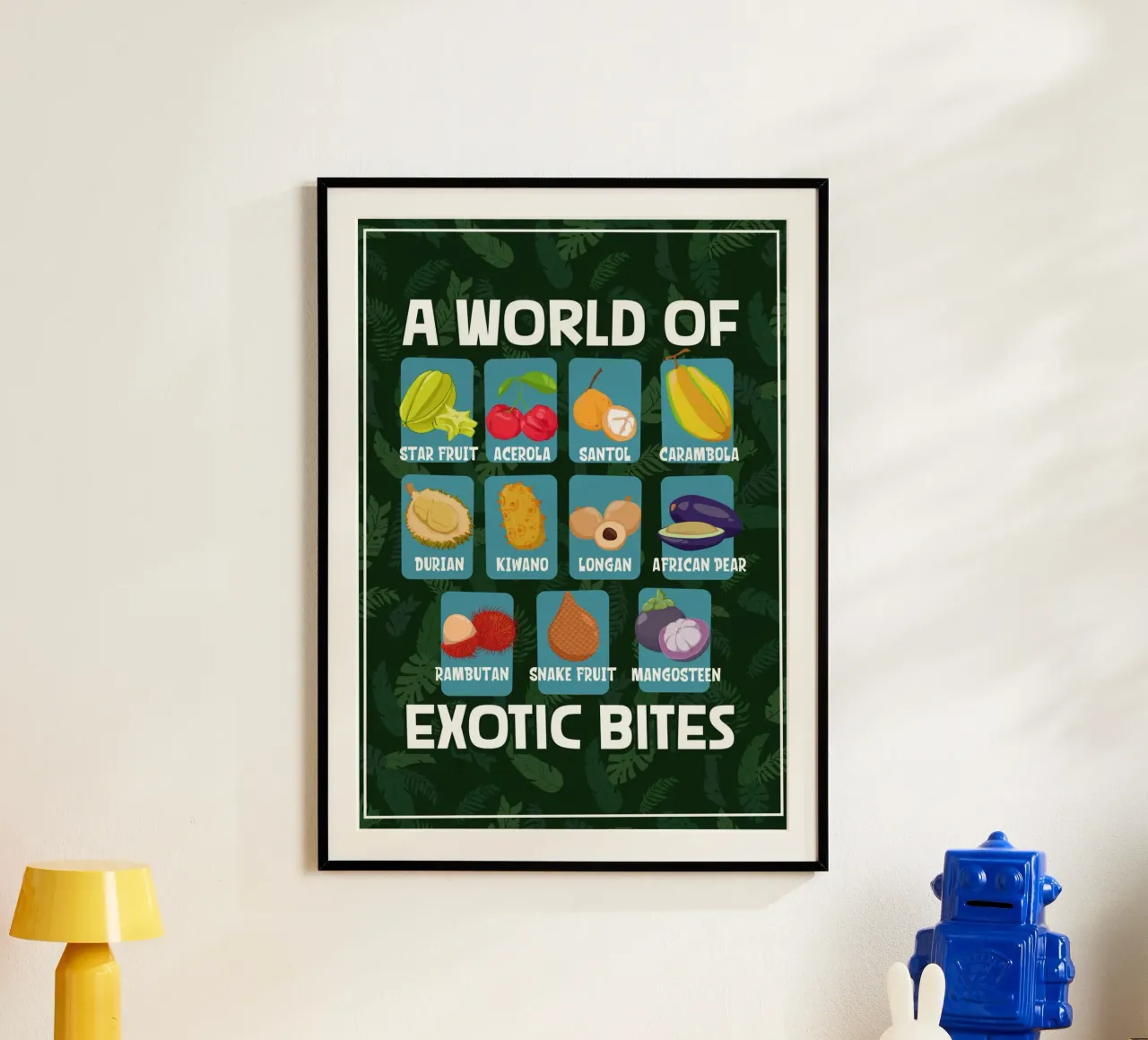 Un mondo pieno di frutti esotici poster da pixelbull - medieval art and more