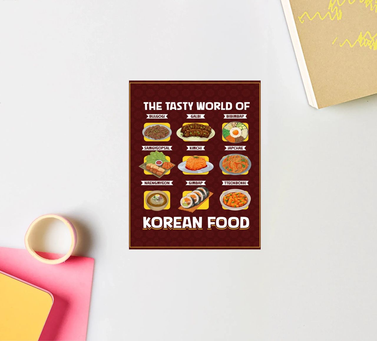 The world of Korean cuisine sticker by pixelbull - medieval art and more