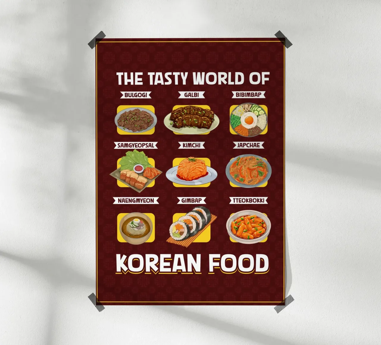 Il mondo della cucina coreana poster da pixelbull - medieval art and more