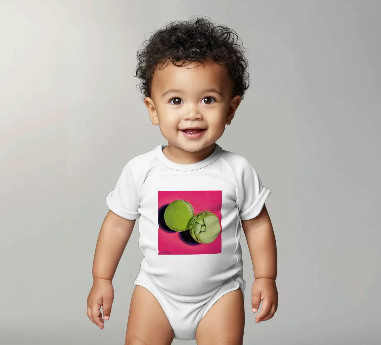 Macarons body neonato maniche corte da Miche Watkins