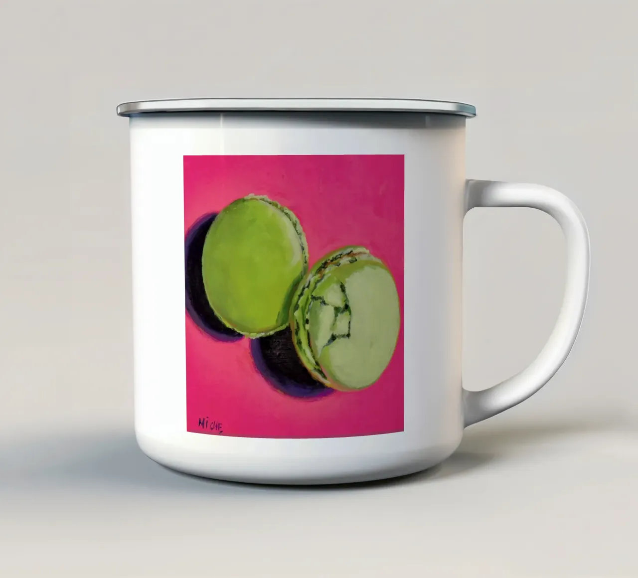 Macarons tazza in smalto da Miche Watkins