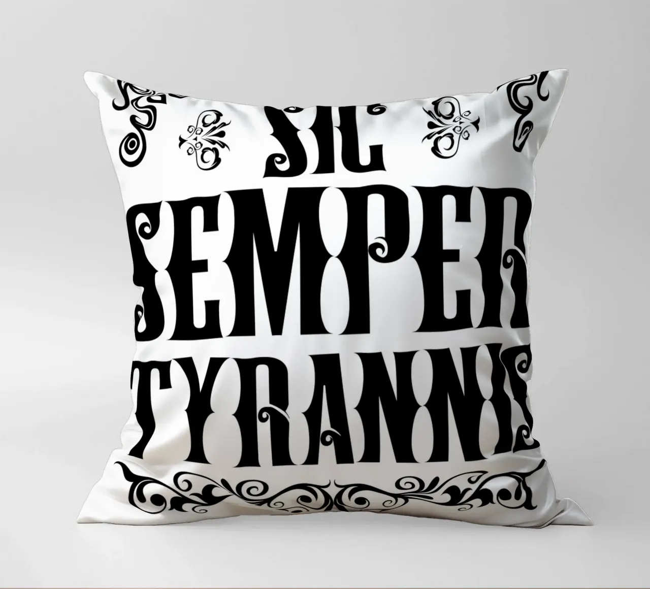 Sic Semper Tyrannis cojín de pixelbull - medieval art and more