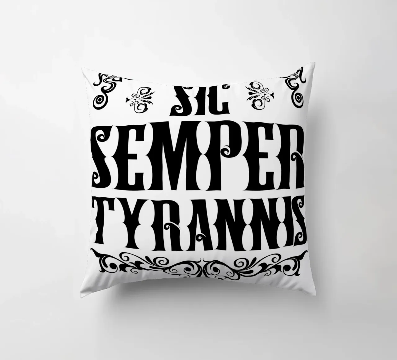 Sic Semper Tyrannis cojín de pixelbull - medieval art and more