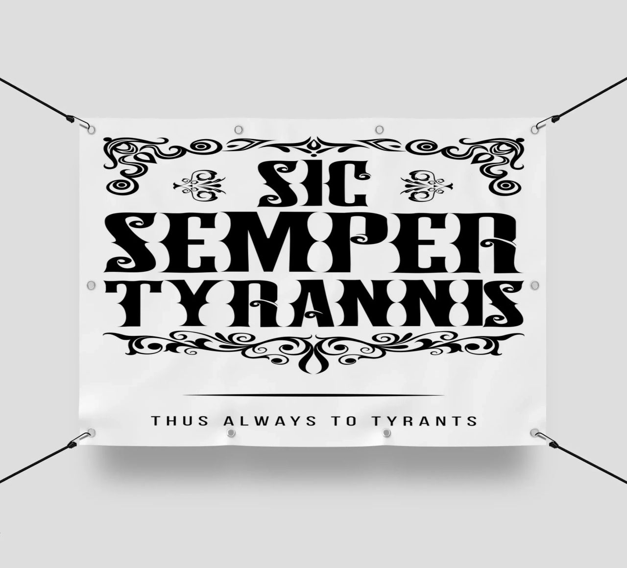 Sic Semper Tyrannis telo in pvc da pixelbull - medieval art and more