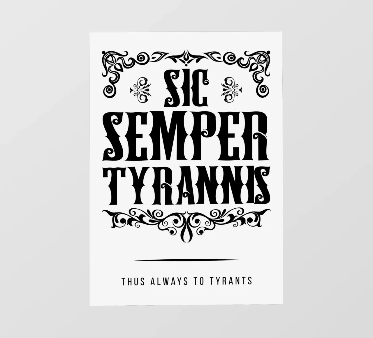 Sic Semper Tyrannis telo in pvc da pixelbull - medieval art and more