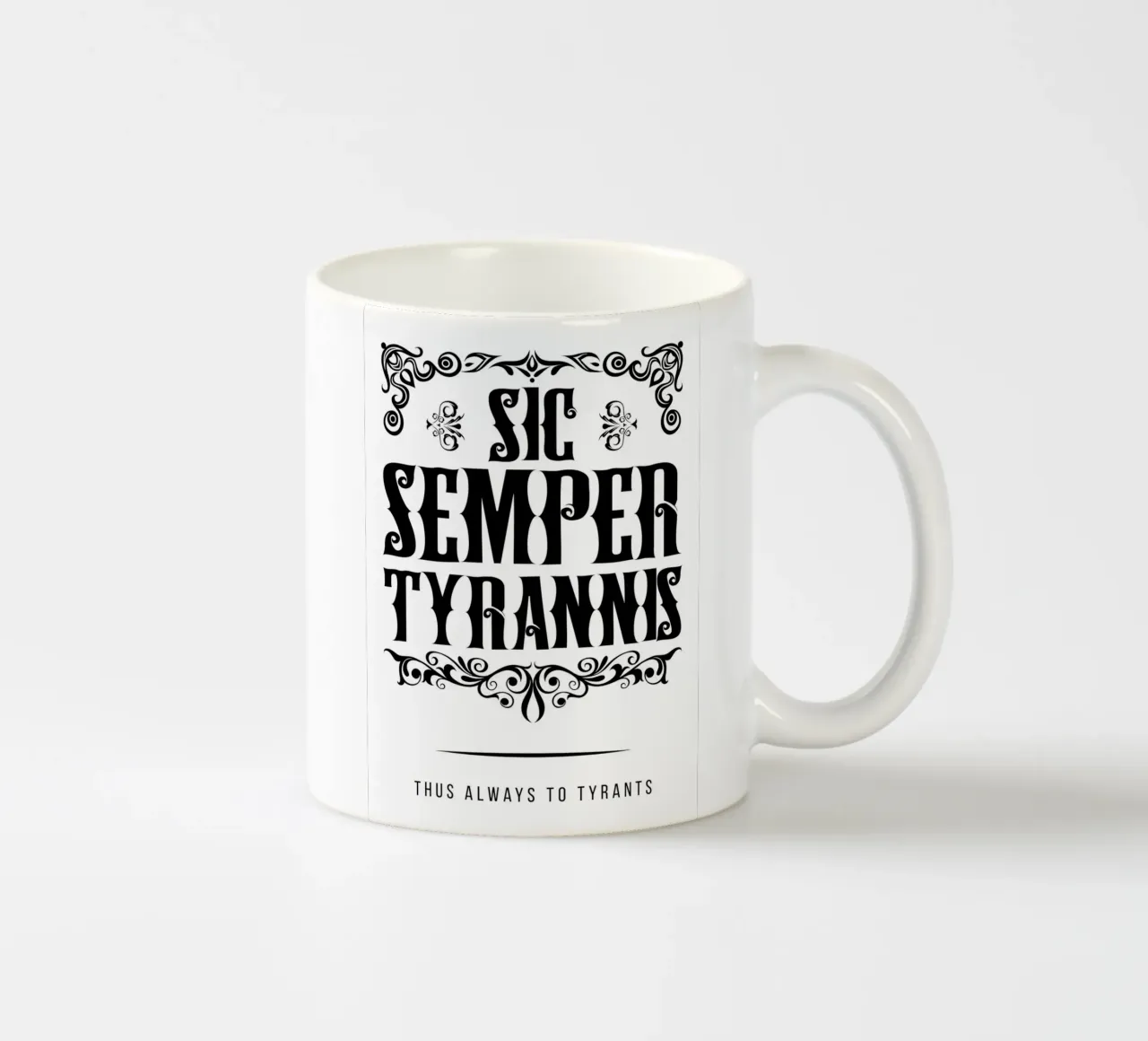 Sic Semper Tyrannis mug en céramique de pixelbull - medieval art and more