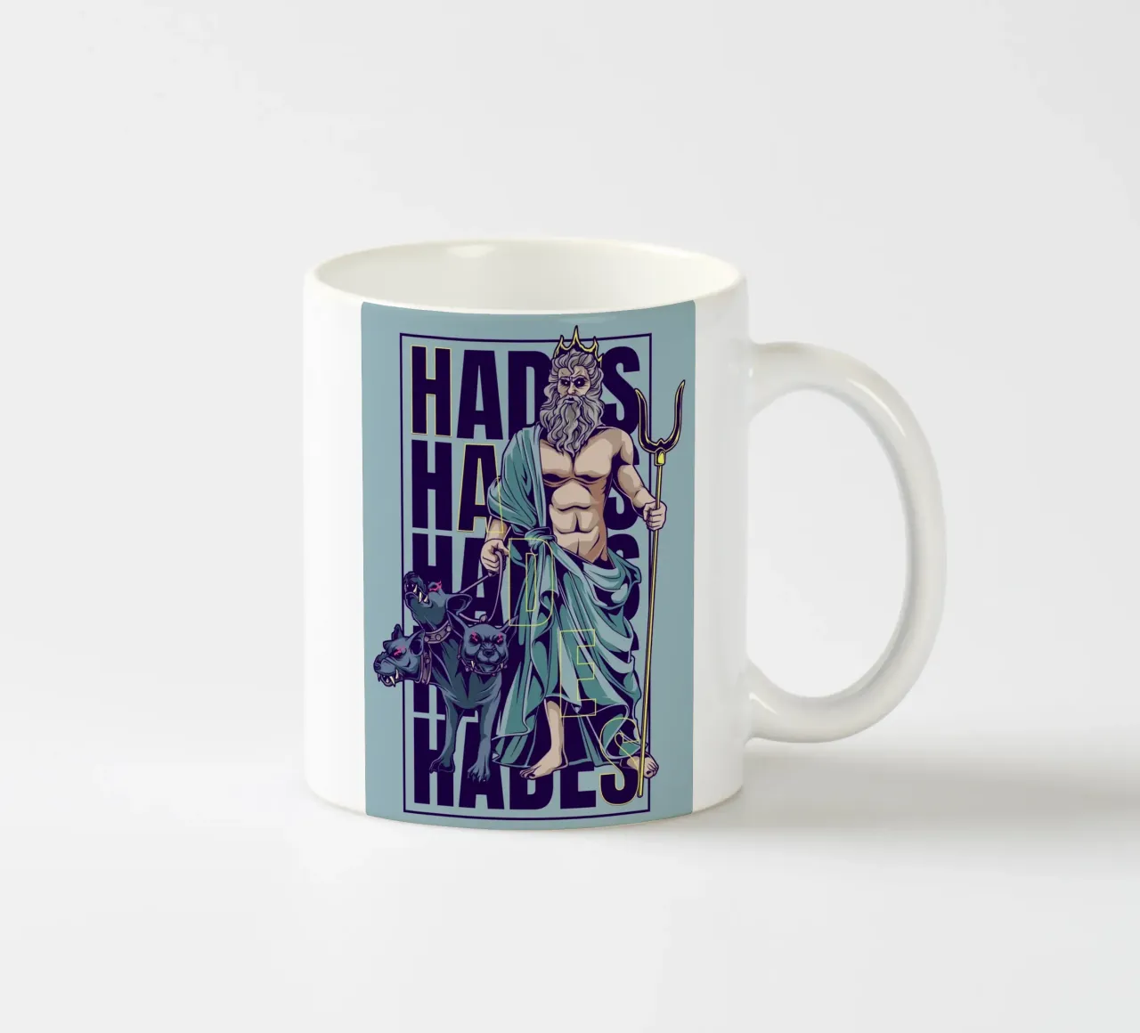 Ade e Cerbero tazza in ceramica da pixelbull - medieval art and more