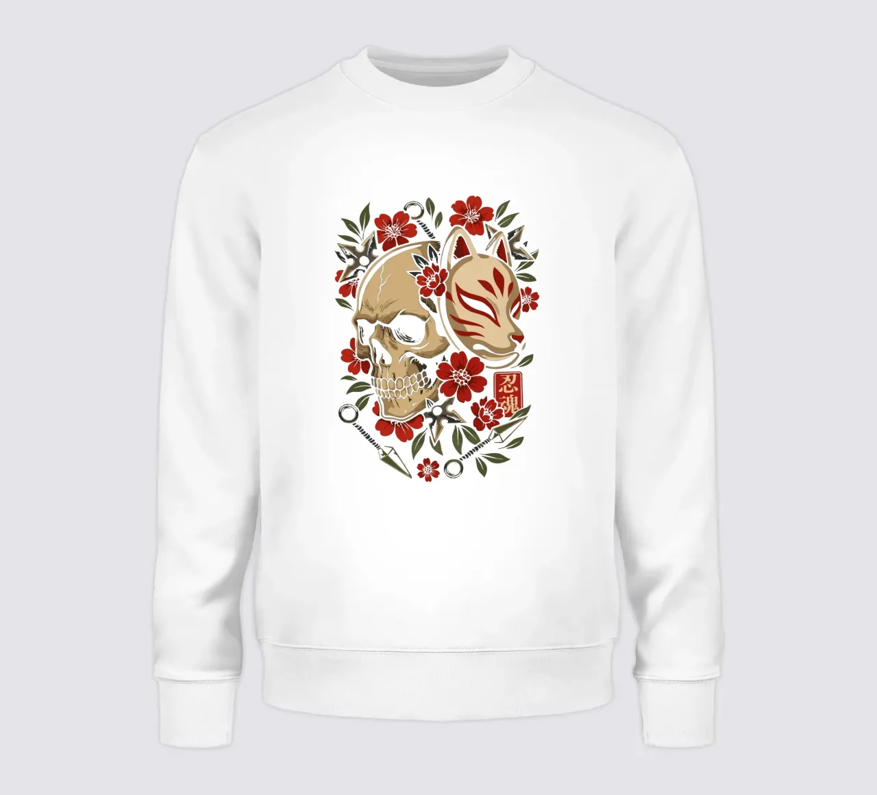 Maschera Kitsune Cranio felpa da LM2KONE