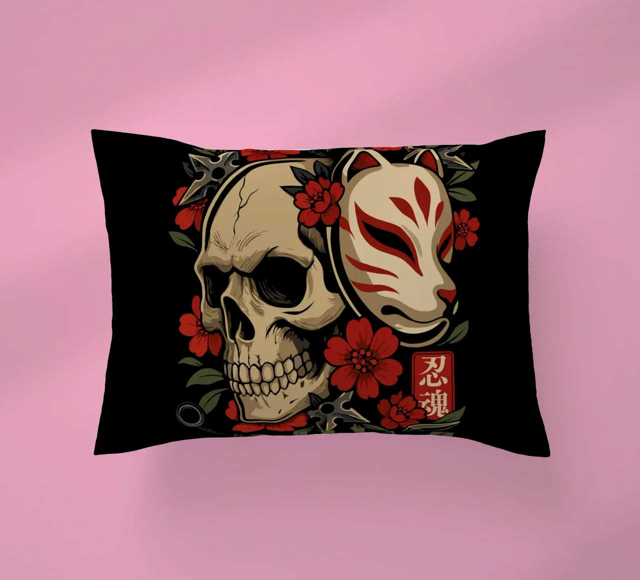 Maschera Kitsune Cranio cuscino da LM2KONE