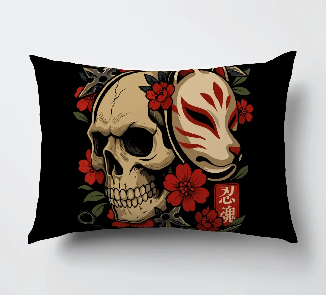 Maschera Kitsune Cranio cuscino da LM2KONE