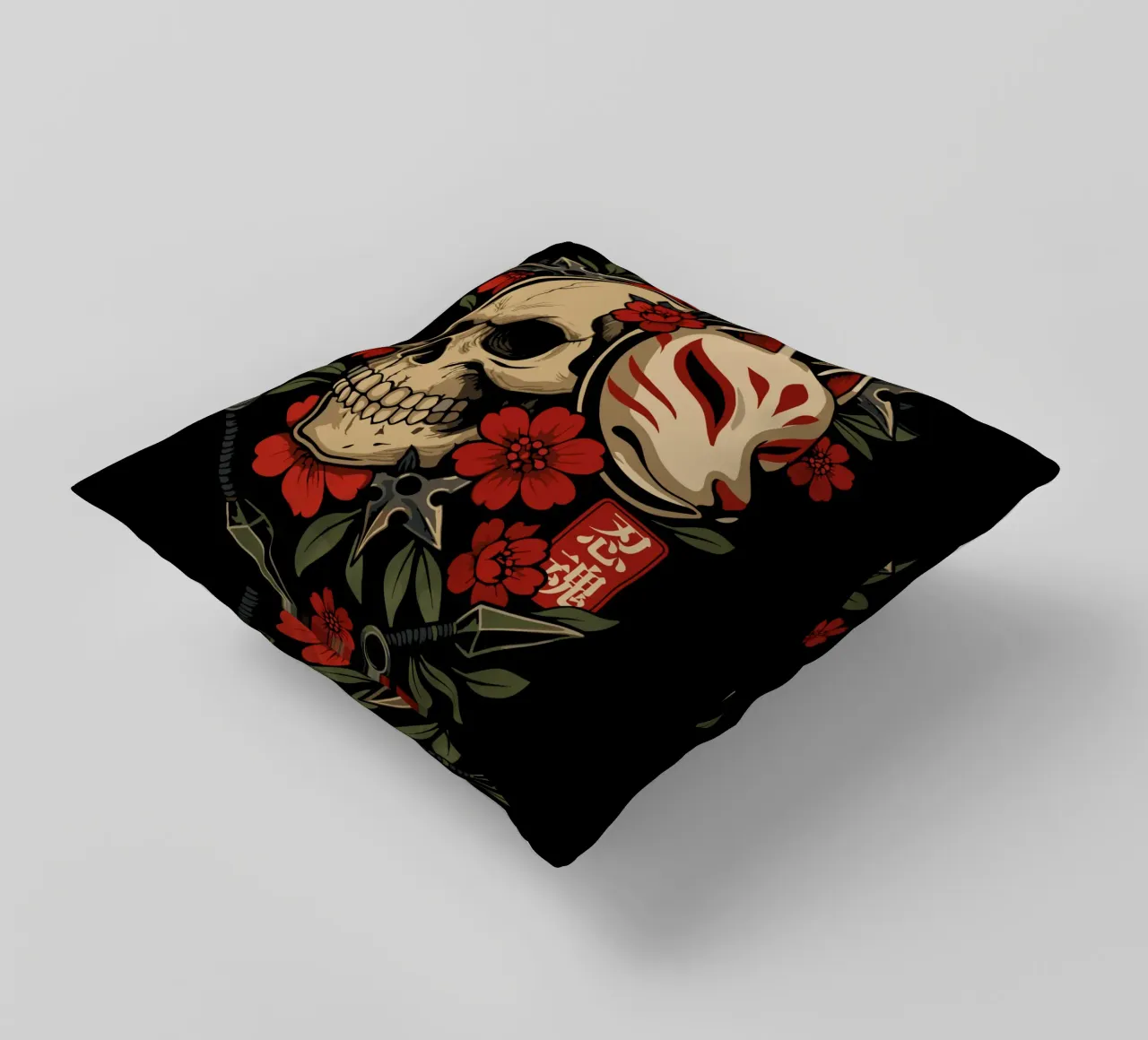 Maschera Kitsune Cranio cuscino da LM2KONE
