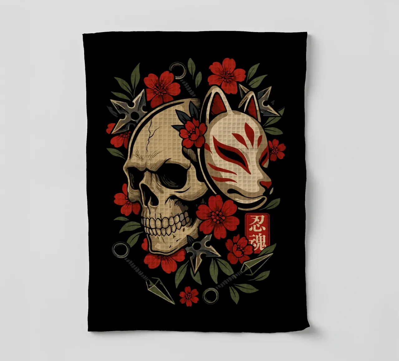 Maschera Kitsune Cranio canovaccio da cucina da LM2KONE