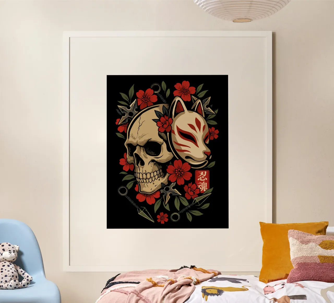 Maschera Kitsune Cranio poster da LM2KONE