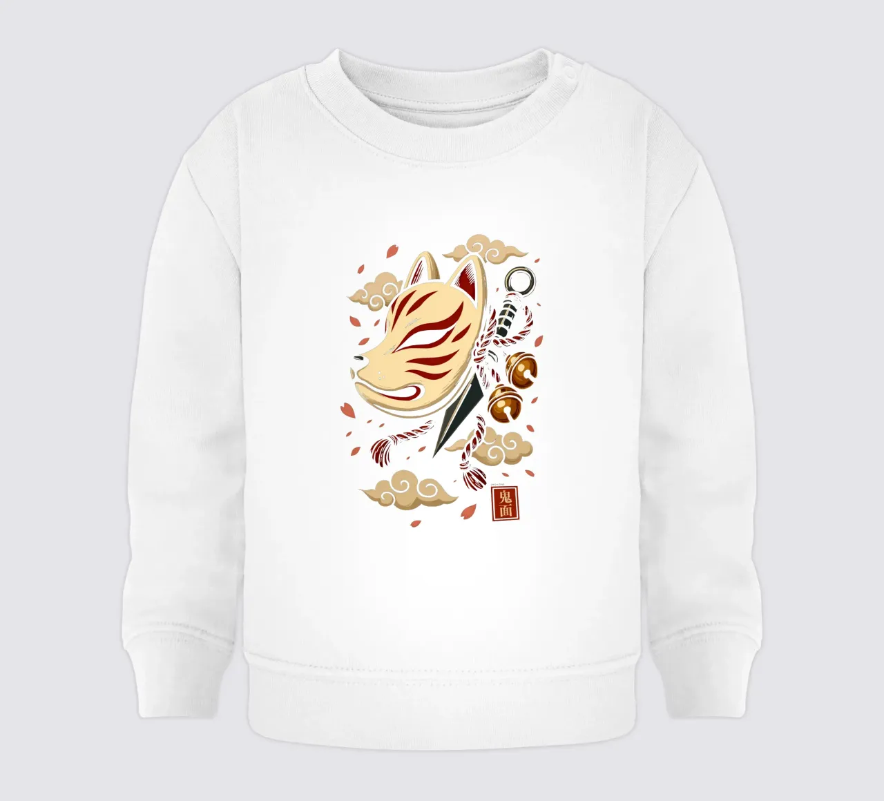 Máscara Kitsune encantada sudadera de bebé de LM2KONE