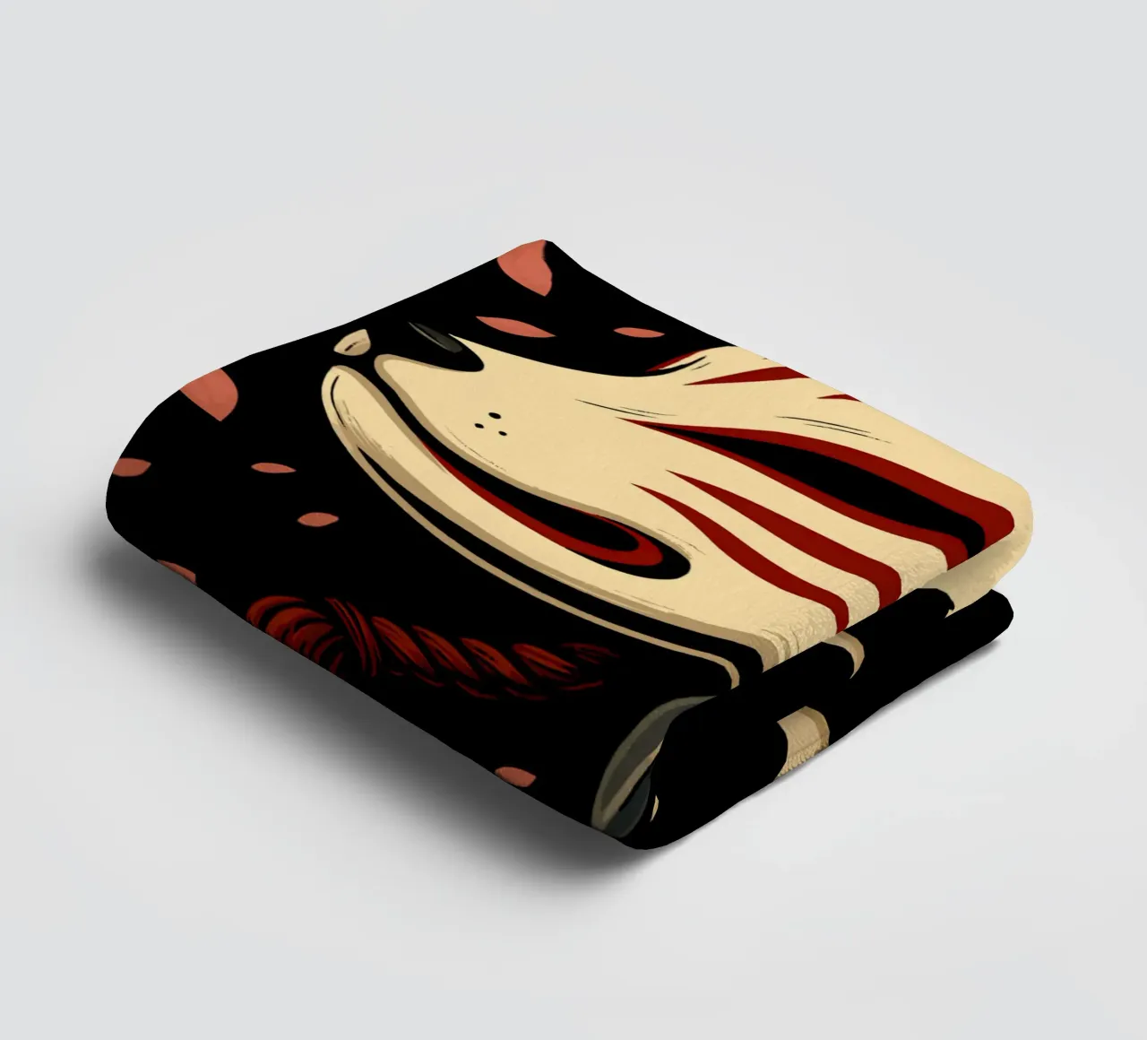 Maschera Kitsune incantata asciugamano da bagno da LM2KONE