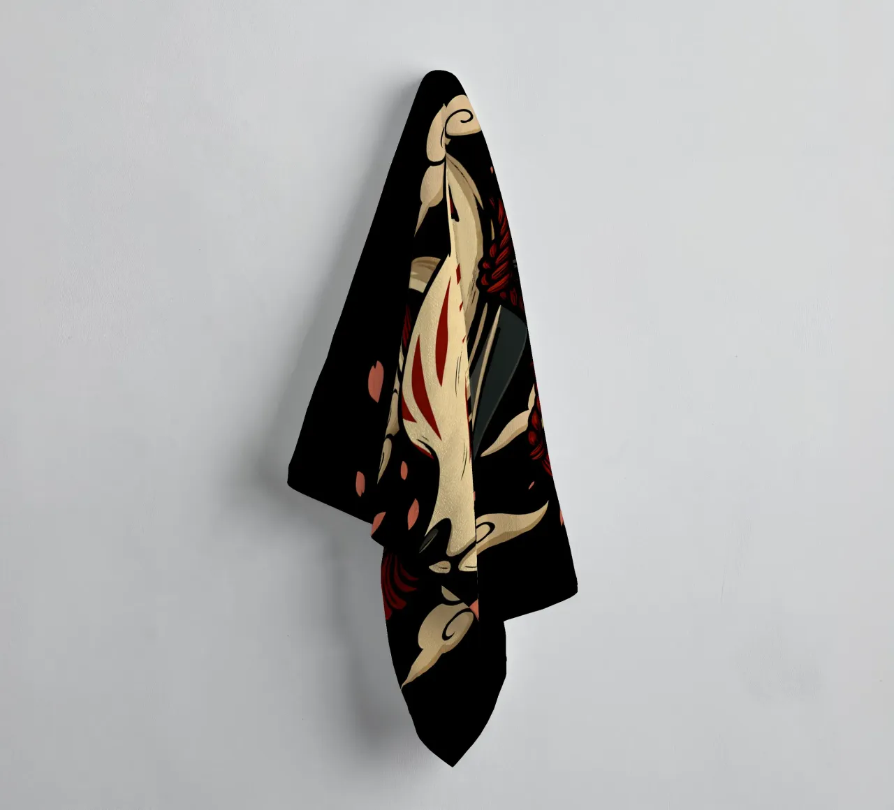 Maschera Kitsune incantata asciugamano da bagno da LM2KONE
