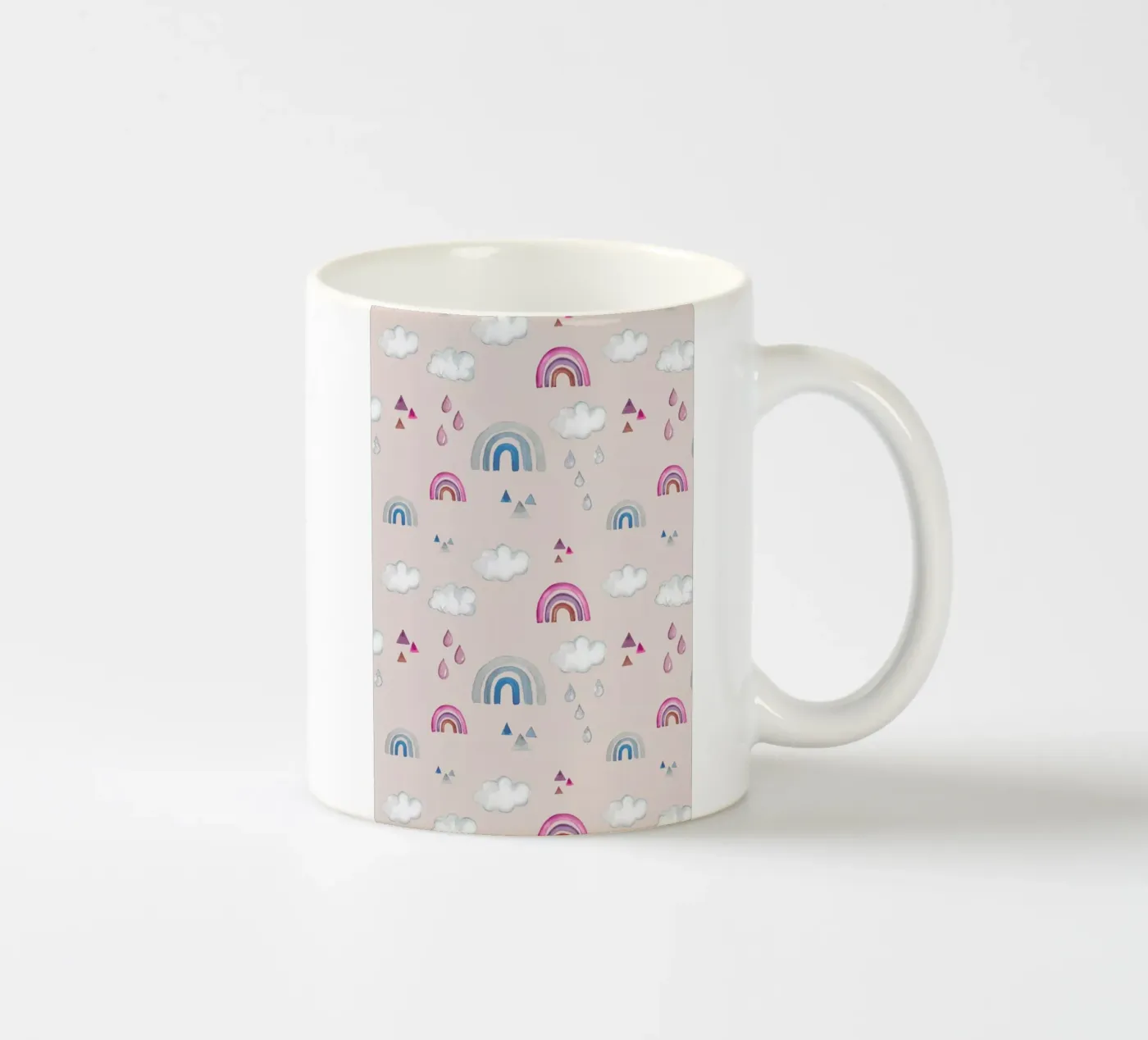 Rainbow ceramic mug by Sabrina Ziegenhorn