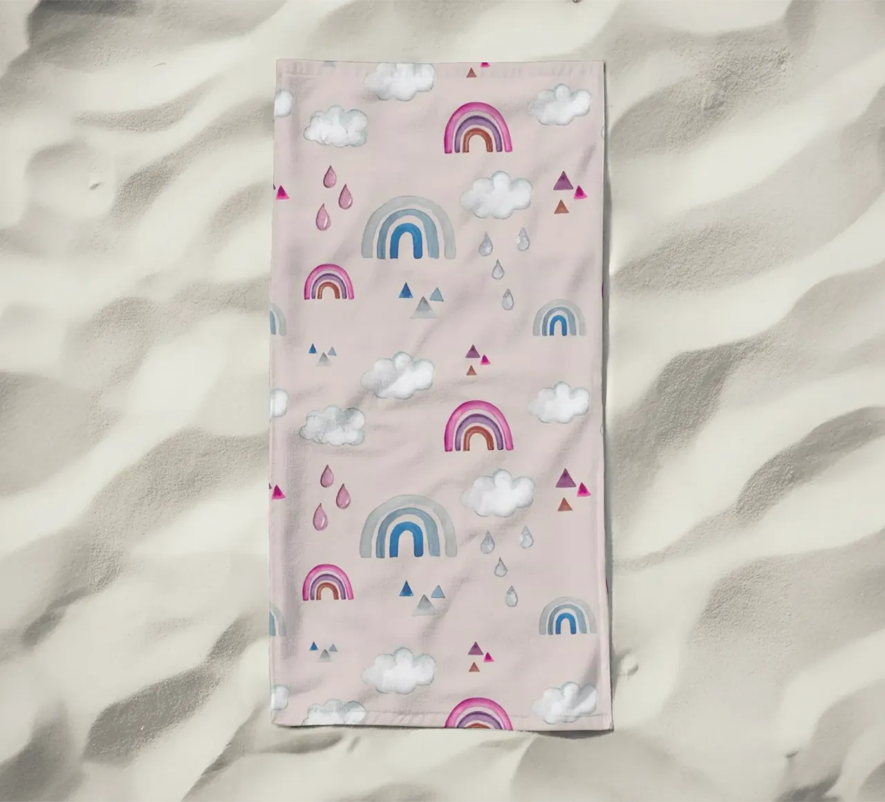 Rainbow beach towel by Sabrina Ziegenhorn
