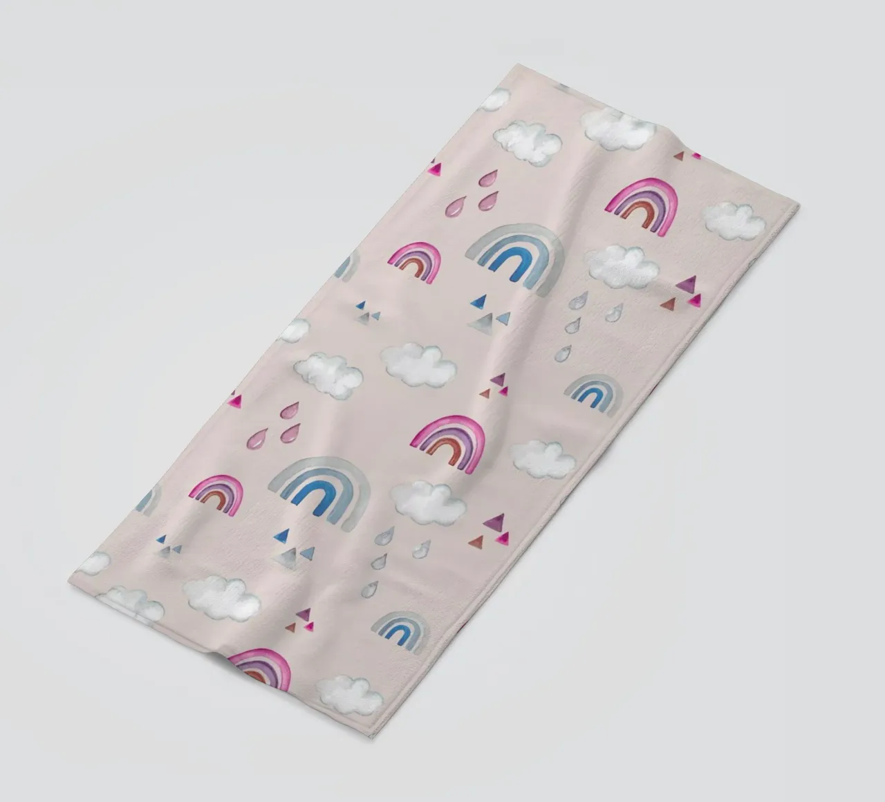 Rainbow beach towel by Sabrina Ziegenhorn