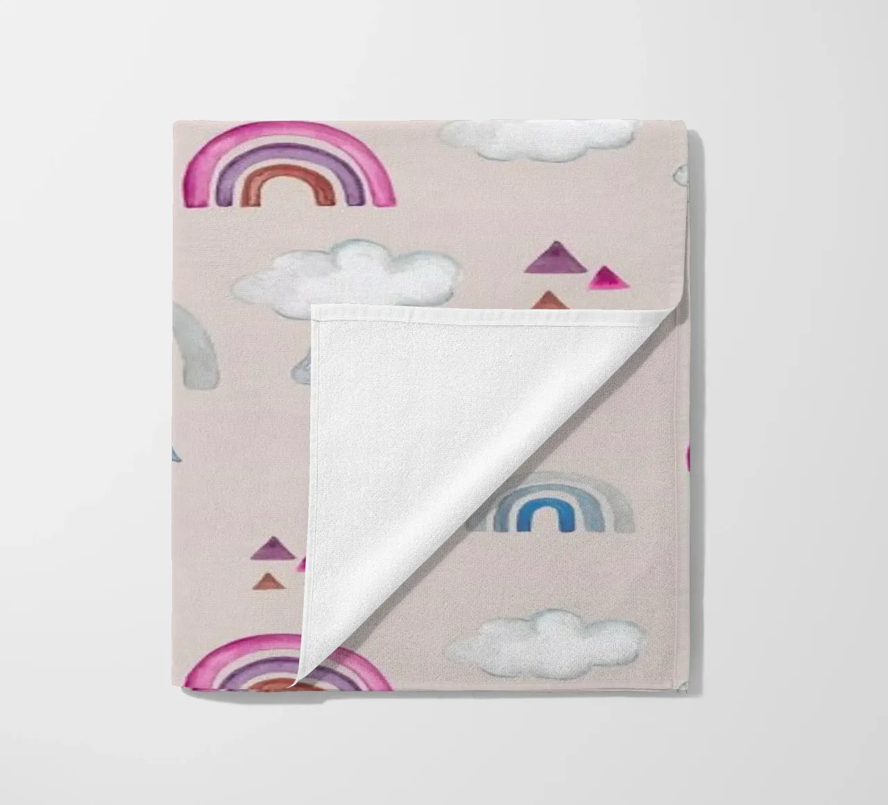 Rainbow beach towel by Sabrina Ziegenhorn