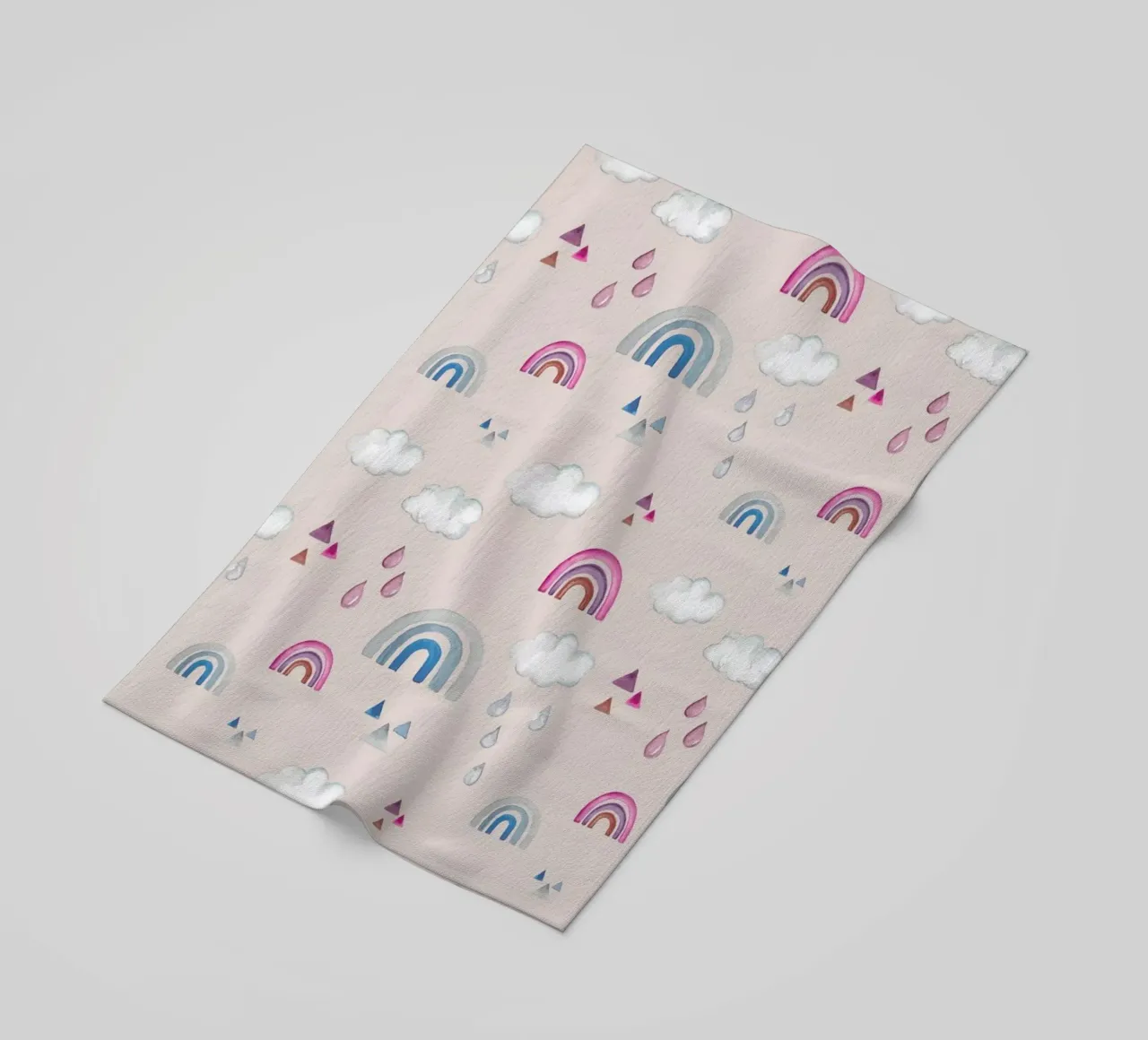 Rainbow beach towel by Sabrina Ziegenhorn