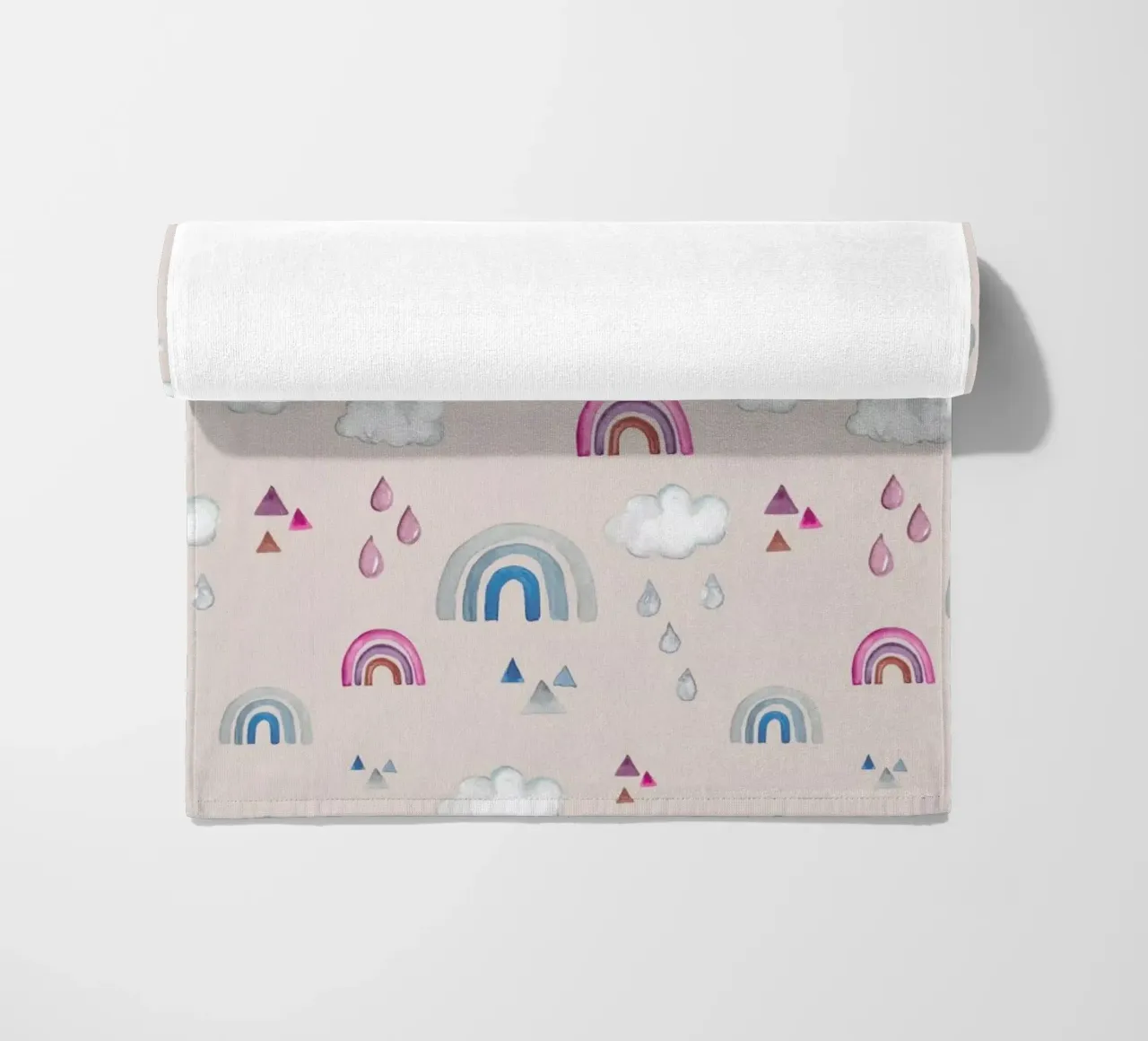 Rainbow beach towel by Sabrina Ziegenhorn