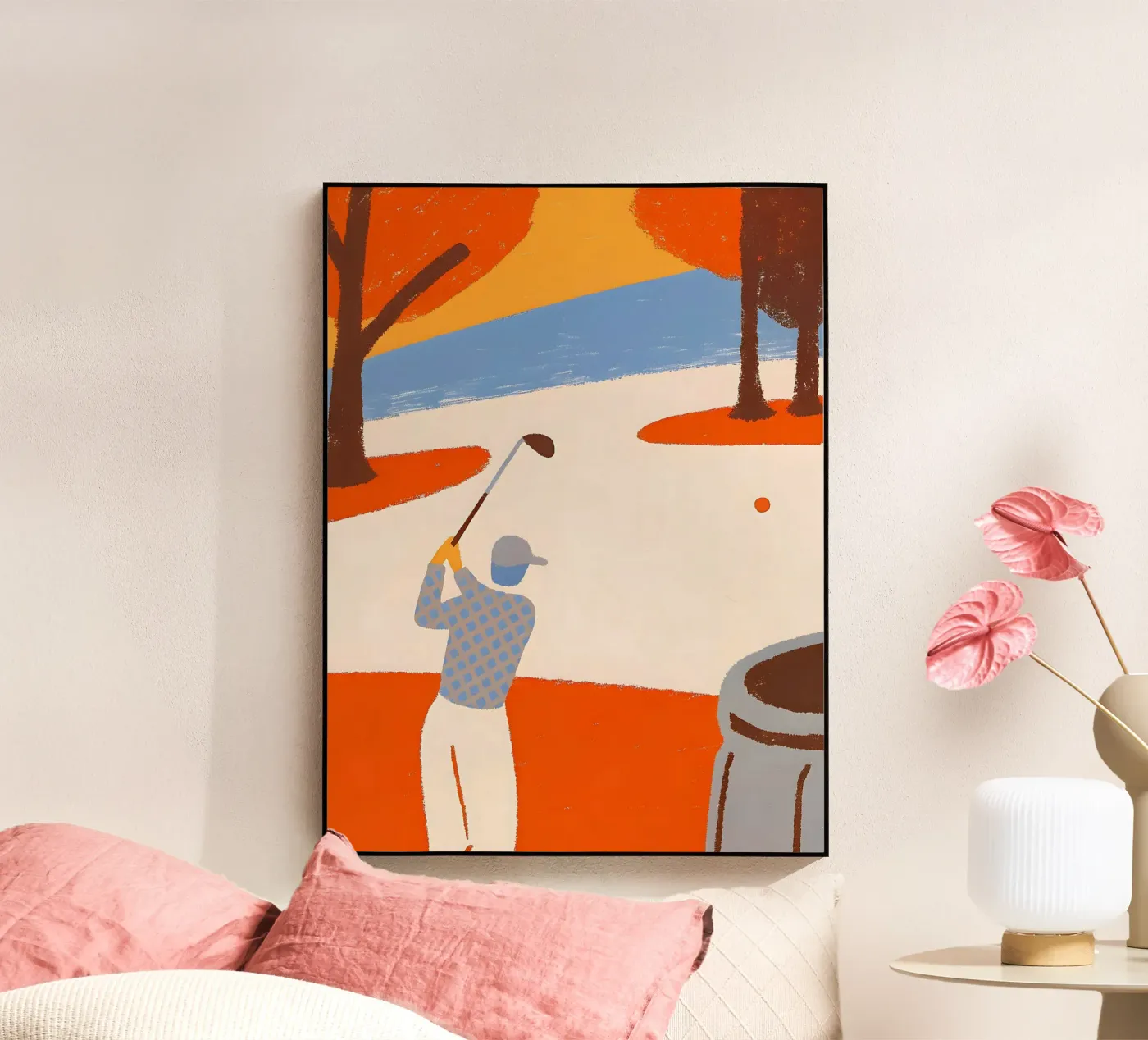 Golf spelen acryl van PERSONAL TOUCH