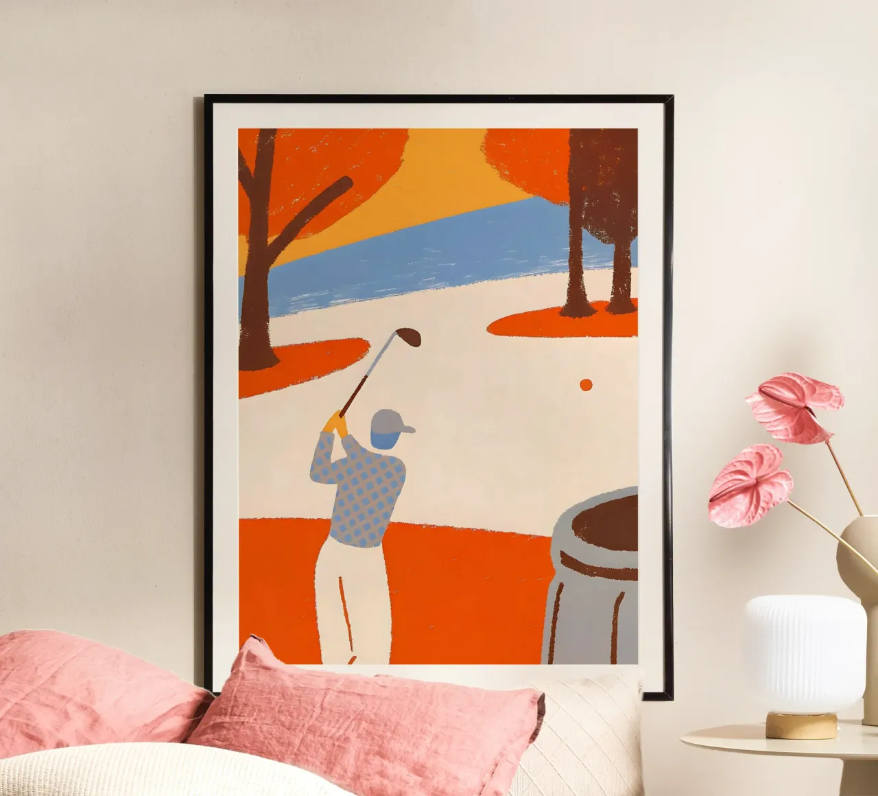 Giocare a golf poster con telaio in plastica da PERSONAL TOUCH
