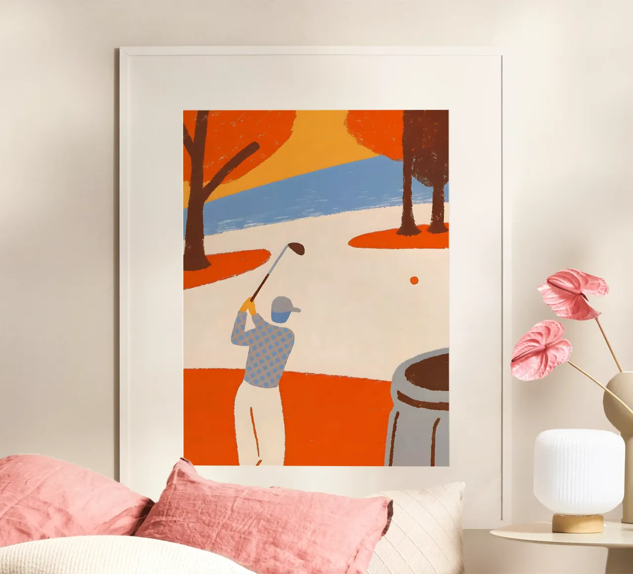 Giocare a golf poster con telaio in plastica da PERSONAL TOUCH