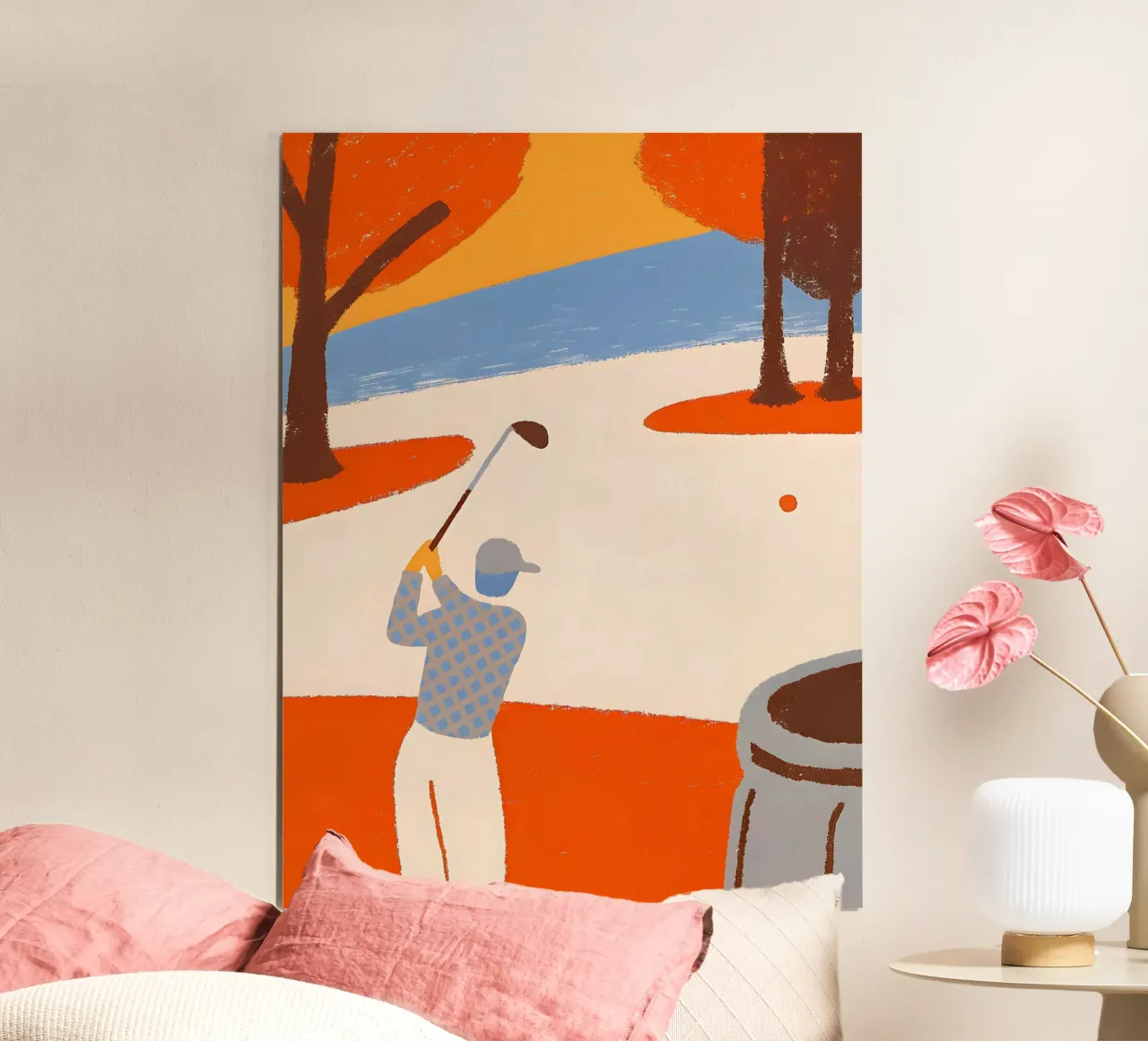 Giocare a golf poster con telaio in plastica da PERSONAL TOUCH