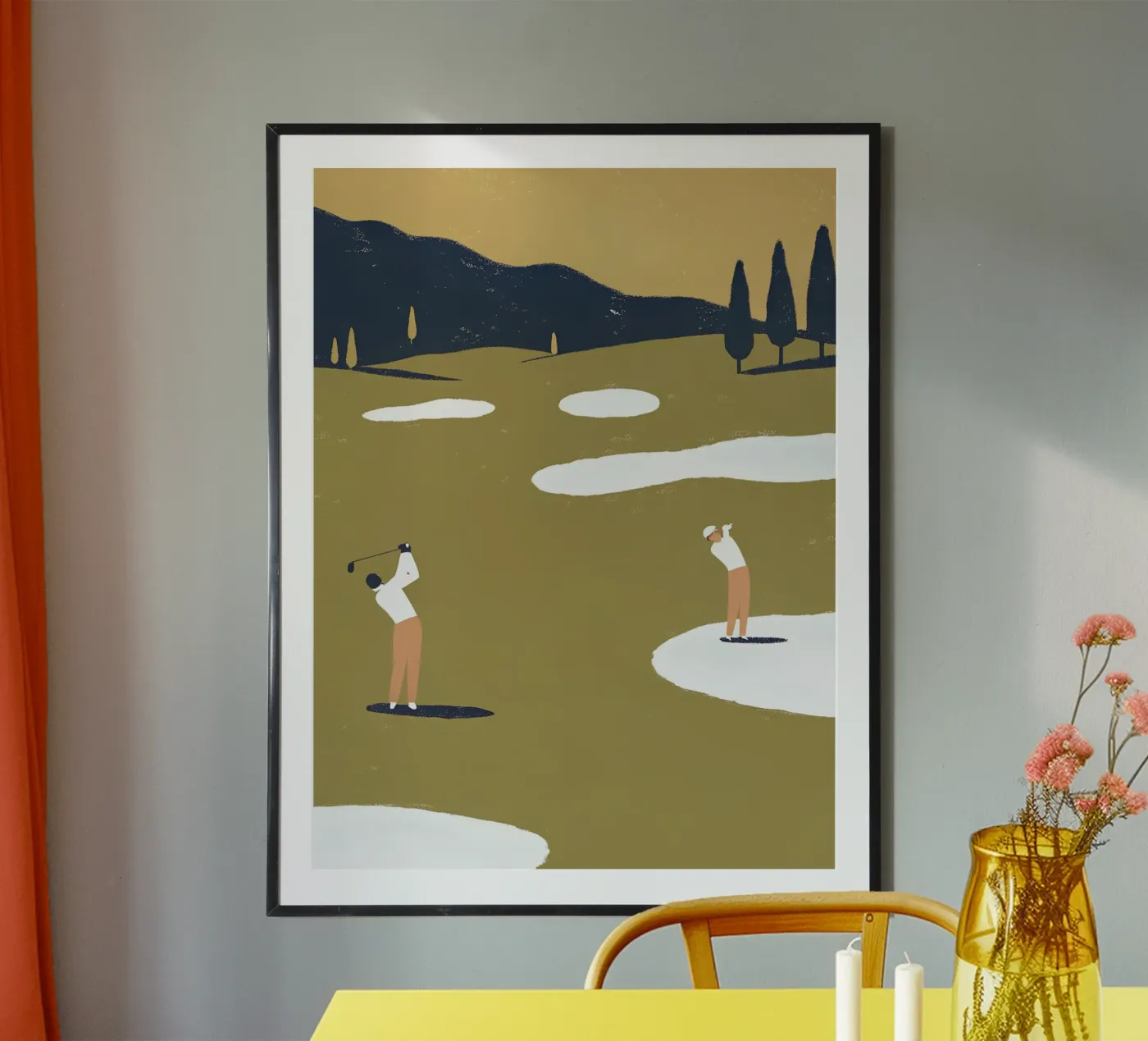 Playing Golf poster by PERSONAL TOUCH