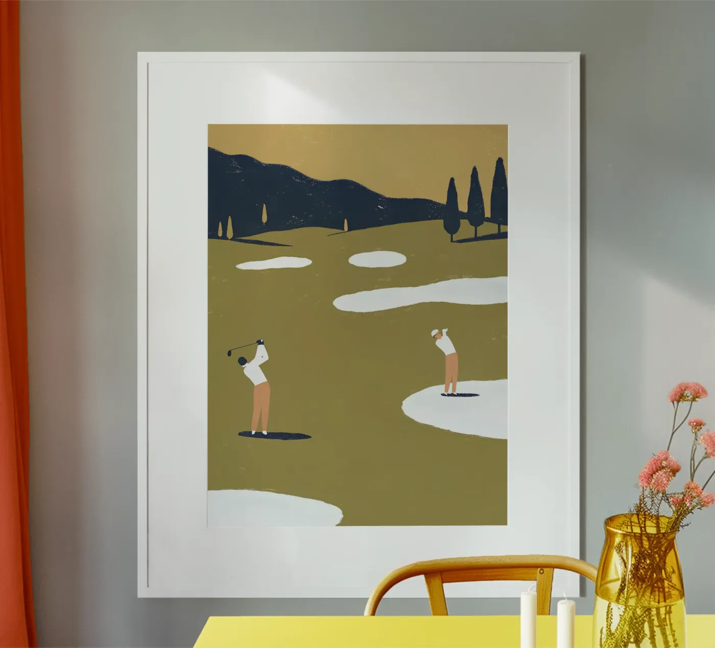 Playing Golf poster by PERSONAL TOUCH