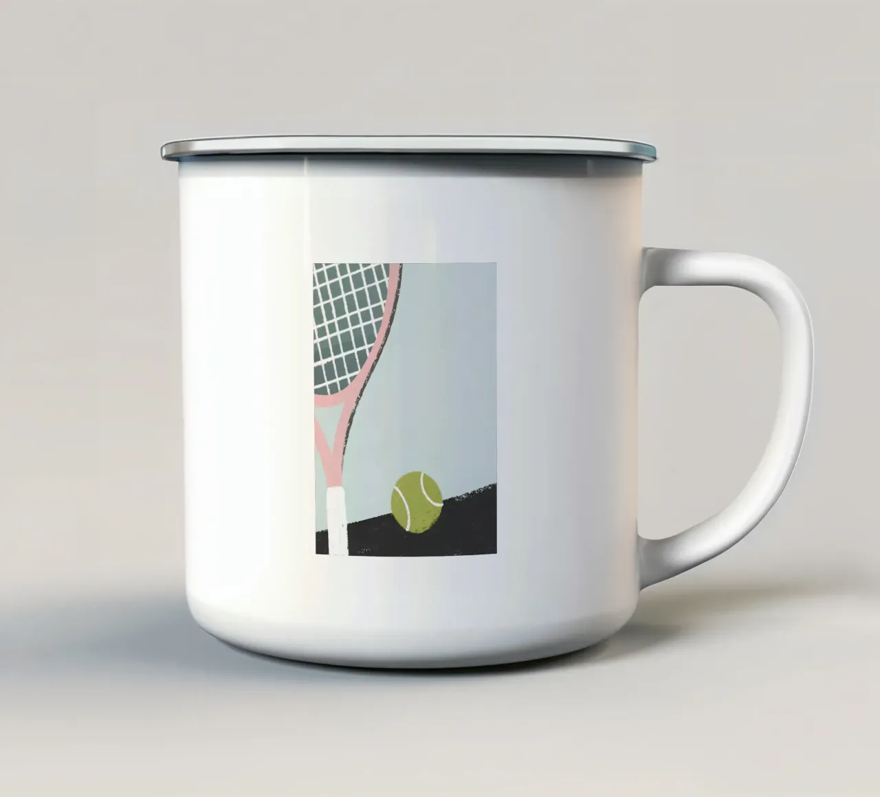 Giocare a tennis tazza in smalto da PERSONAL TOUCH