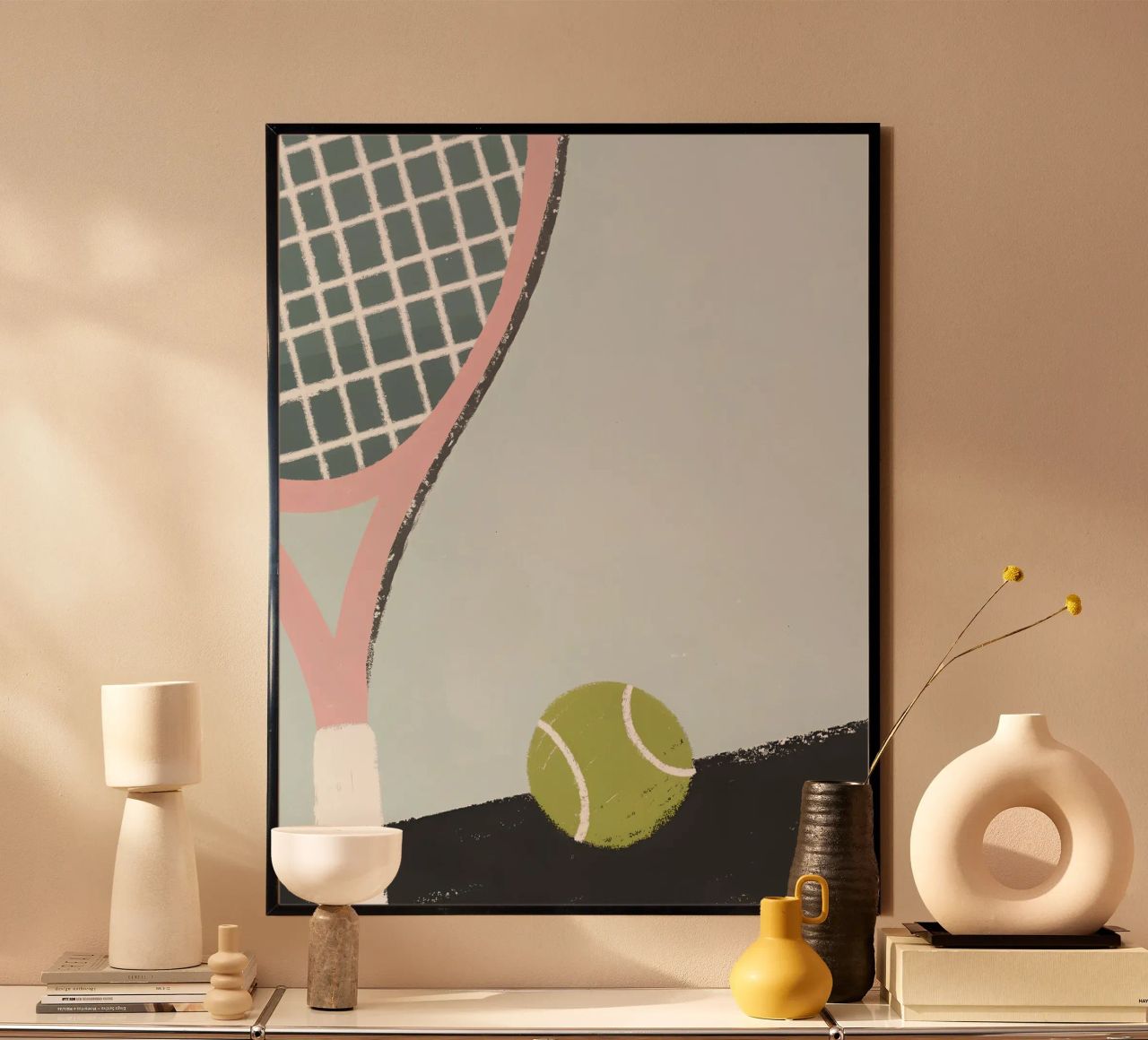 Playing Tennis poster by PERSONAL TOUCH