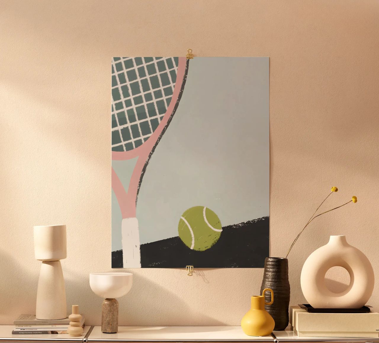 Playing Tennis poster by PERSONAL TOUCH