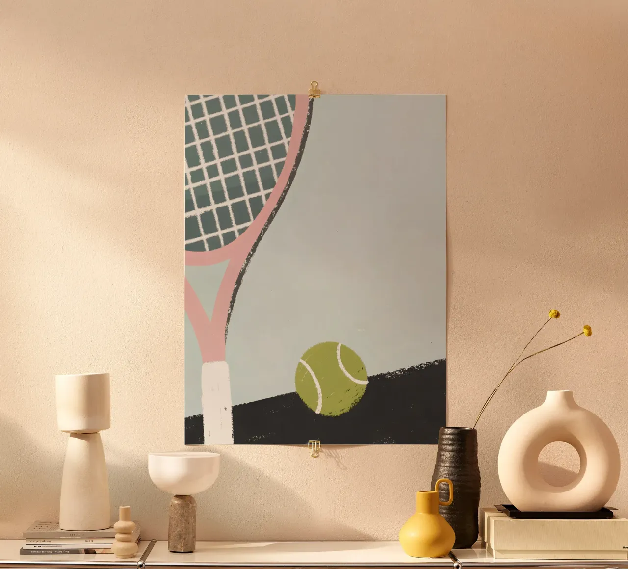 Playing Tennis poster by PERSONAL TOUCH